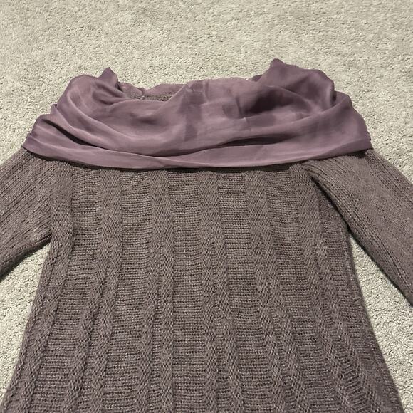 Soft Surroundings Women Small Tamara Tunic Top Knit Long Sleeve Purple - Picture 4 of 9